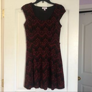 Candie’s Red and Black Lace Dress